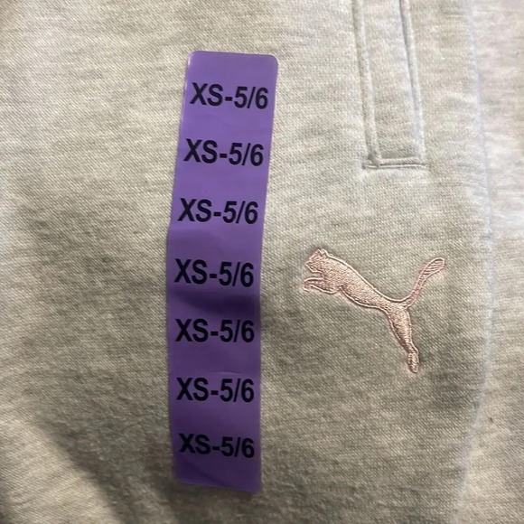 #10 PUMA Youth Fleece Jogger Sweatpants XSmall 5/6 - Picture 4 of 5